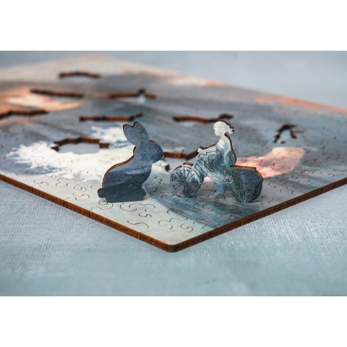 Drewniane puzzle A4 Olga Boznańska Dziewczynka z Chryzantemami 140 el.